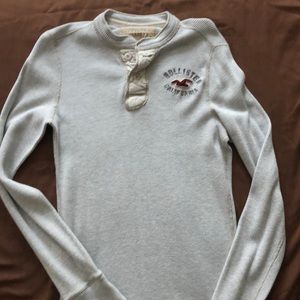 Men’s Hollister long sleeve gray Hensley medium